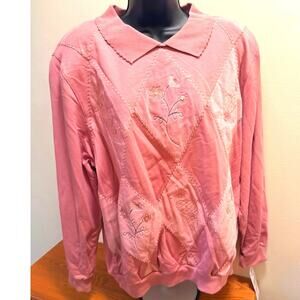 Alfred Dunner NWT 2X Long Sleeve Sweater